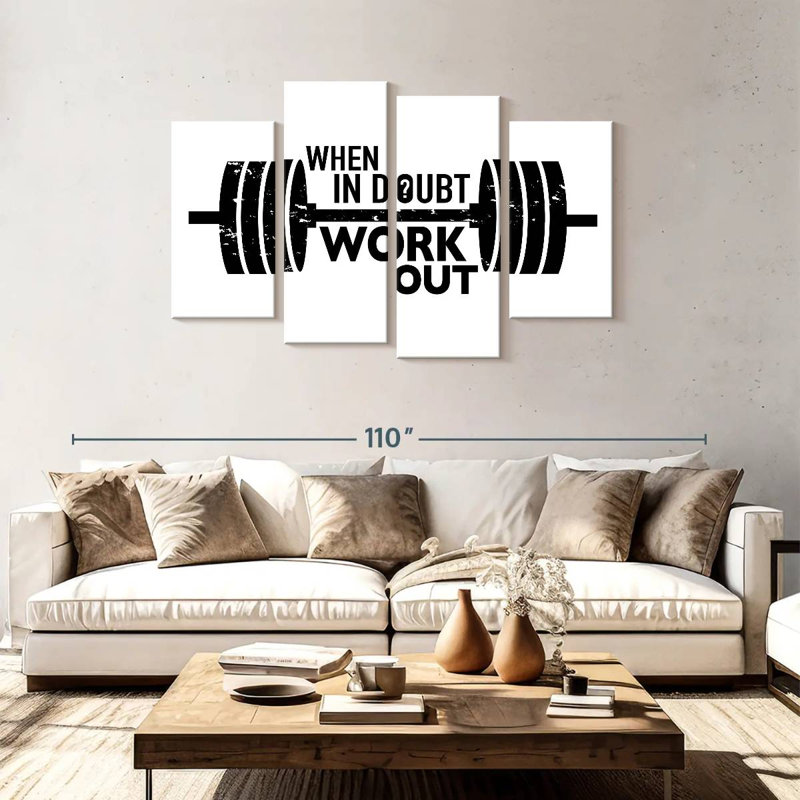 Kema When In Doubt Work Out, 48" H x 75" W