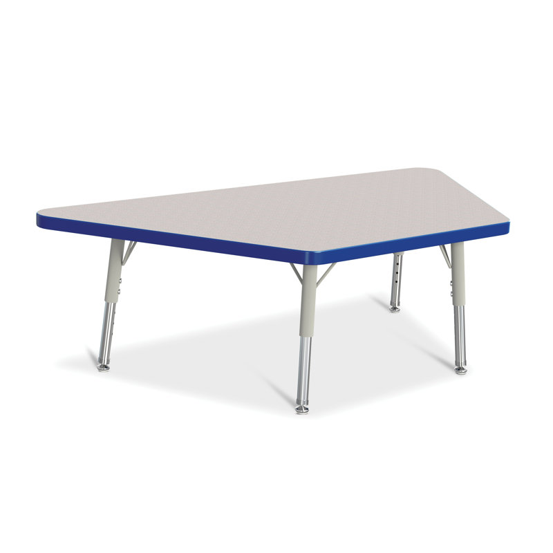 Tables d'activité Berles®, l 28 po x P 48 po (taille élémentaire : H 15 po, Gris tacheté avec un accent bleu arc-en-ciel
