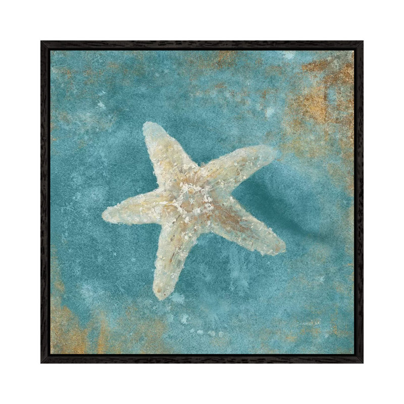 Treasures From The Sea IV by Danhui Nai - Wrapped Canvas Print, 45.72 cm H x 45.72 cm W, Black Framed