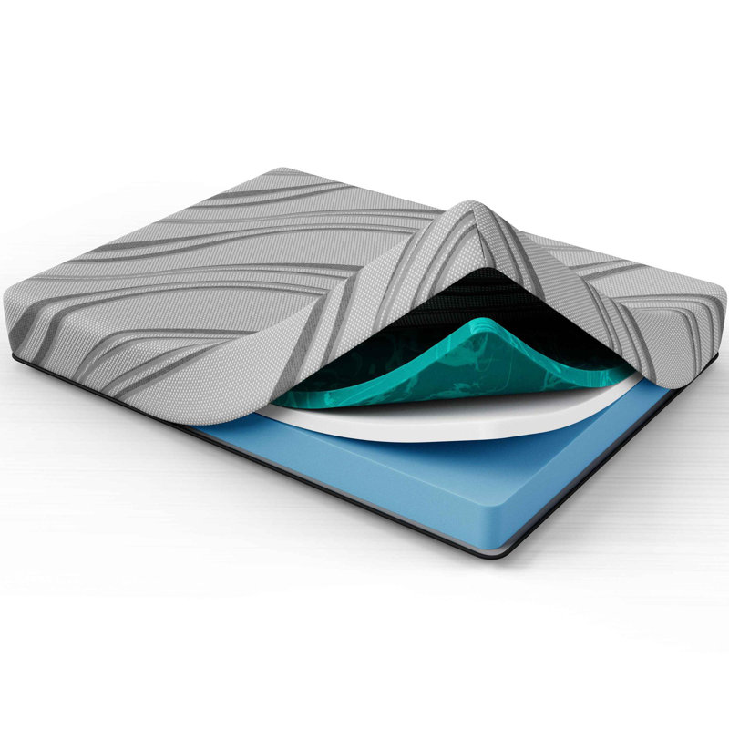 Matelas à sensation moyenne avec mousse viscoélastique gélifiée, Lit double, 10"