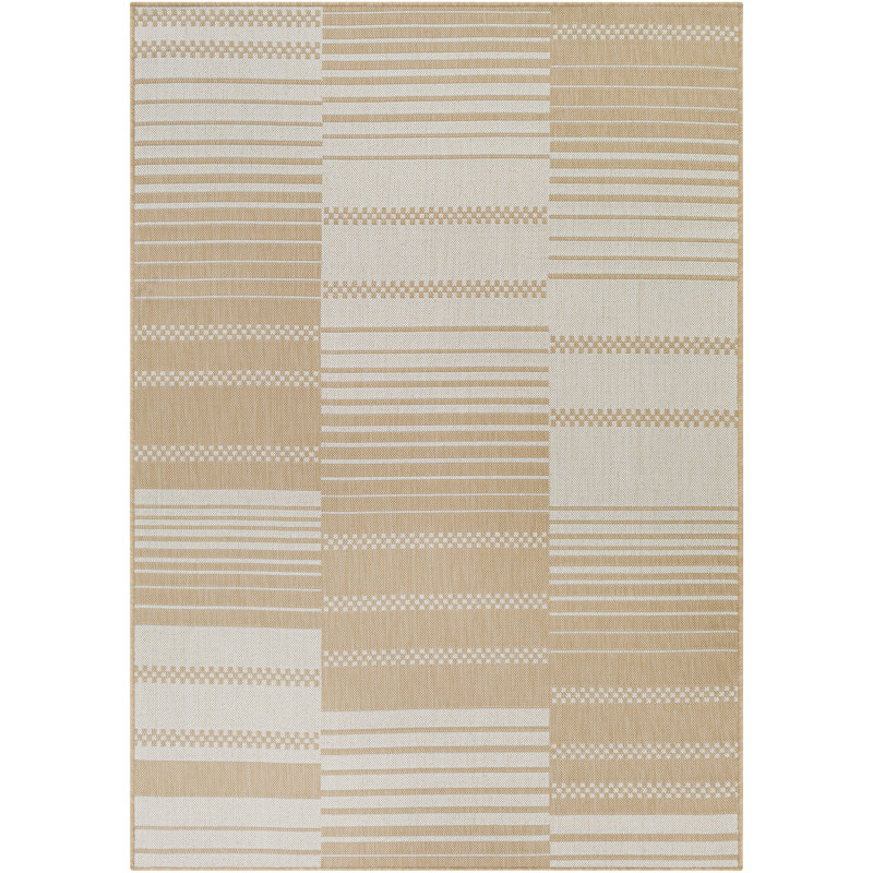 Abrego Striped Indoor / Outdoor Rug, Rectangle 7'10" x 10'