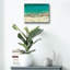 Art mural en verre épique «Aérien Beach» par Brook Page, 16 po x 12 po