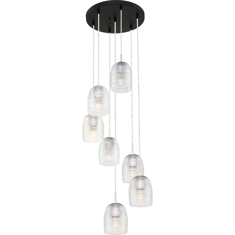Luminaire suspendu en forme de cloche 7 lumières Zambrano