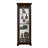 Locking Slide Door 5 Shelf Curio Cabinet in Deep Cherry Brown