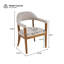 Chaises de salle à manger rembourrées avec pieds en bois d'hévéa Bennett-611729278