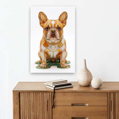 Bouledogue français coloré, impression d'art mural