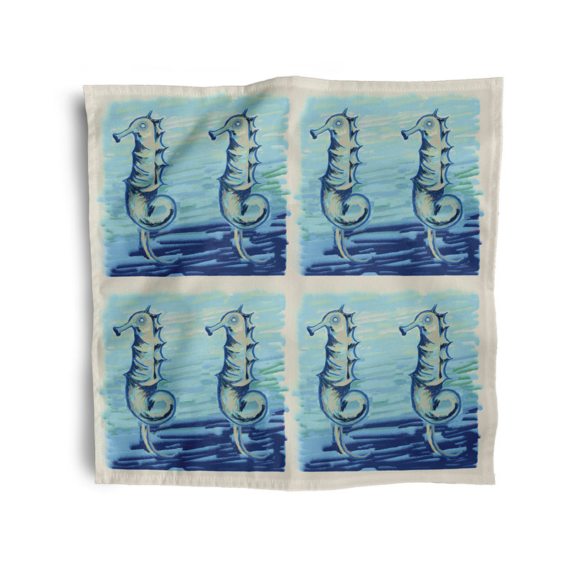 Tishie Polyester Square Napkin, Blue