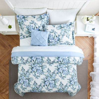Modern Threads - Leela Collection Comforter Set - Reversible Microfiber - Elegant Printed 8-Piece Bed Set - Includes Comforter, Sheets, Shams, & Pillow - Luxurious Bedding