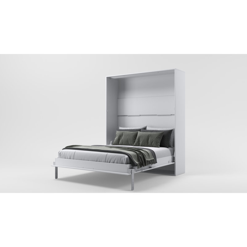 Rechell Murphy Bed, White/White Matt, European Kingsize (160 x 200cm)