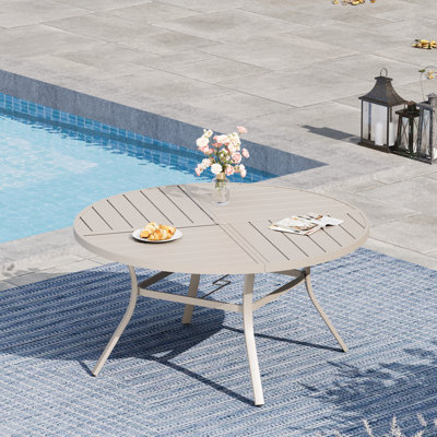 59.8’’ Outdoor Round Patio Dining Table