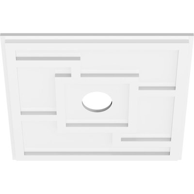 Diamètre intérieur de médaillon contemporain en PVC de 3 po Knox de qualité architecturale