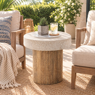 Chariese 19.7'' Outdoor Concrete Side Table