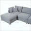 Grand canapé modulaire en forme de U avec 2 repose-pieds mobiles, tissu chenille, conception modulaire pour le salon, le cinéma maison, espace spacieux-513935996