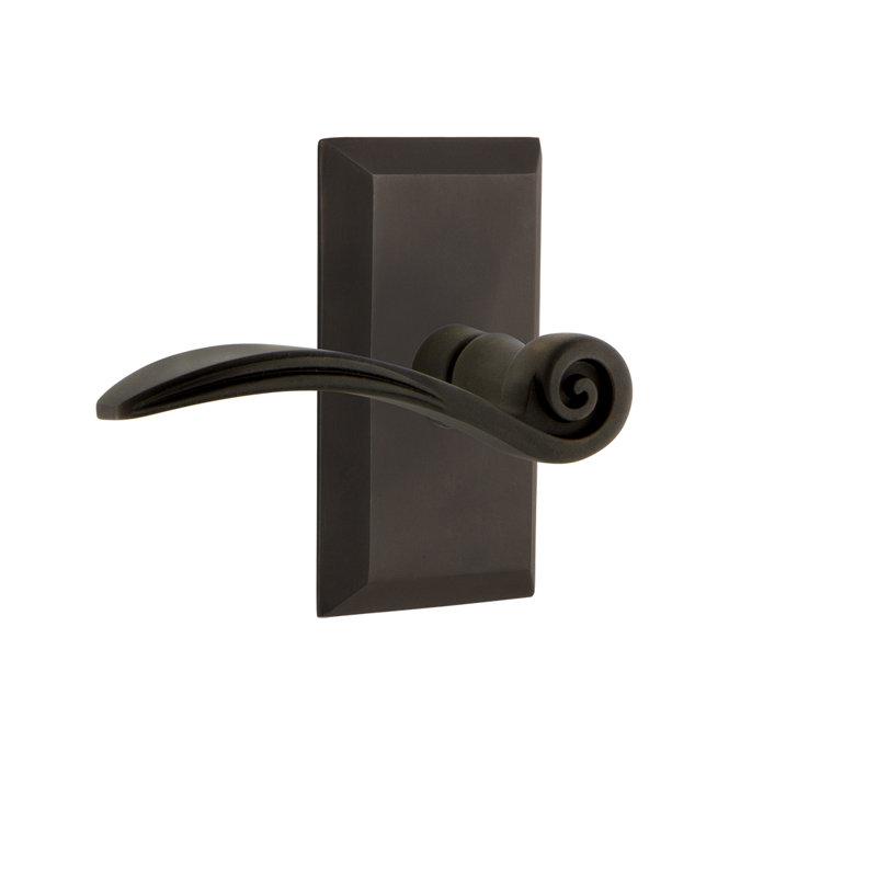 Passage Studio Plate (couloir et garde-robe) avec levier Swan, Droite, 2-3/4", Bronze frotté à l'huile