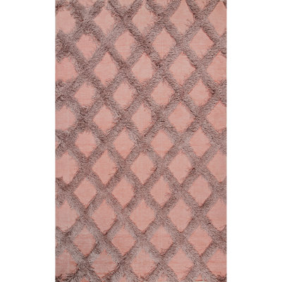 Tapis géométrique rose Ferndown