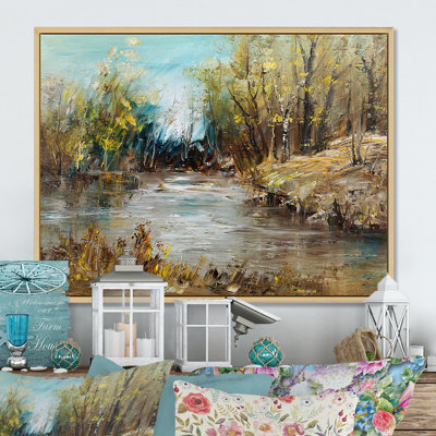 " Summer River Landscape Illustration V "
