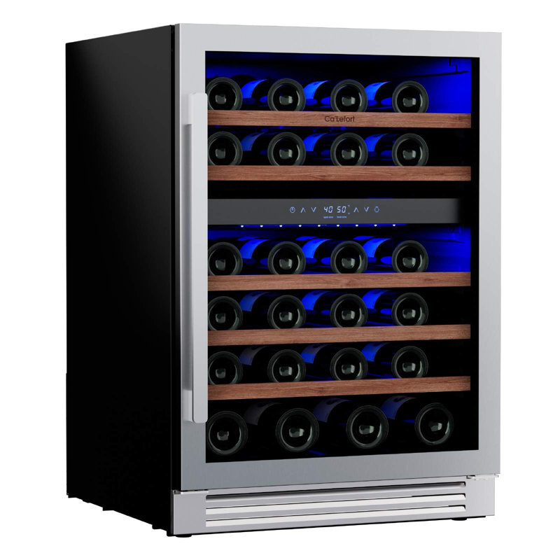Ca'lefort 24" 46 Bottle Dual Zone Wine Refrigerator Freestanding/built-in