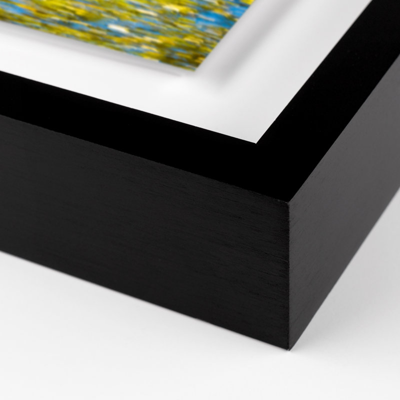 Waving Print by Geoffrey Baris, Black, 37" H x 60" W x 2.5" D