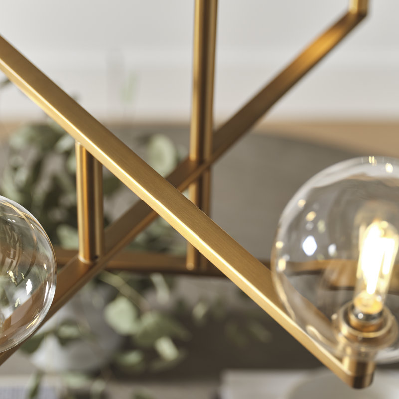 Gambit 8 - Light Chandelier, Aged Brass, Yes