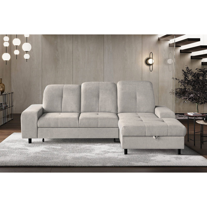 Antwyan 4 Seater Sofa Bed, Beige, Right Hand Facing