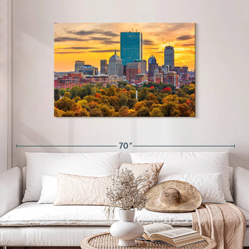 Ravi Boston Autumn Sunset, H 30 po x l 45 po