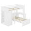 Lit mezzanine simple avec lit autonome, tablettes, bureau et garde-robe-101368214