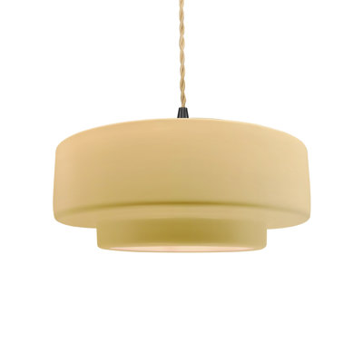 Luminaire suspendu tambour 1 lumière Gela