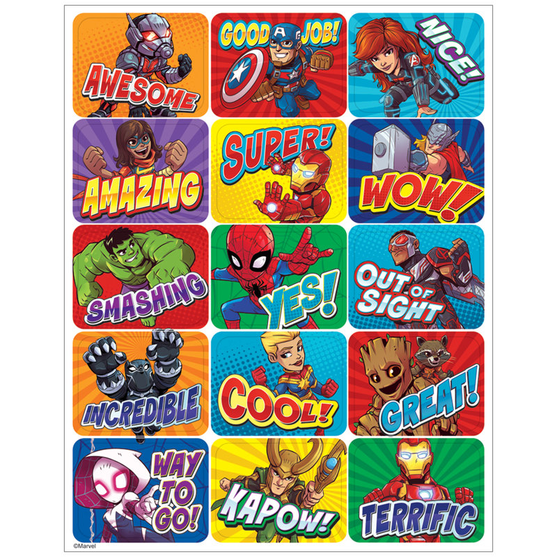 Accessoire éducatif d'autocollants Marvel Super Hero Adventure