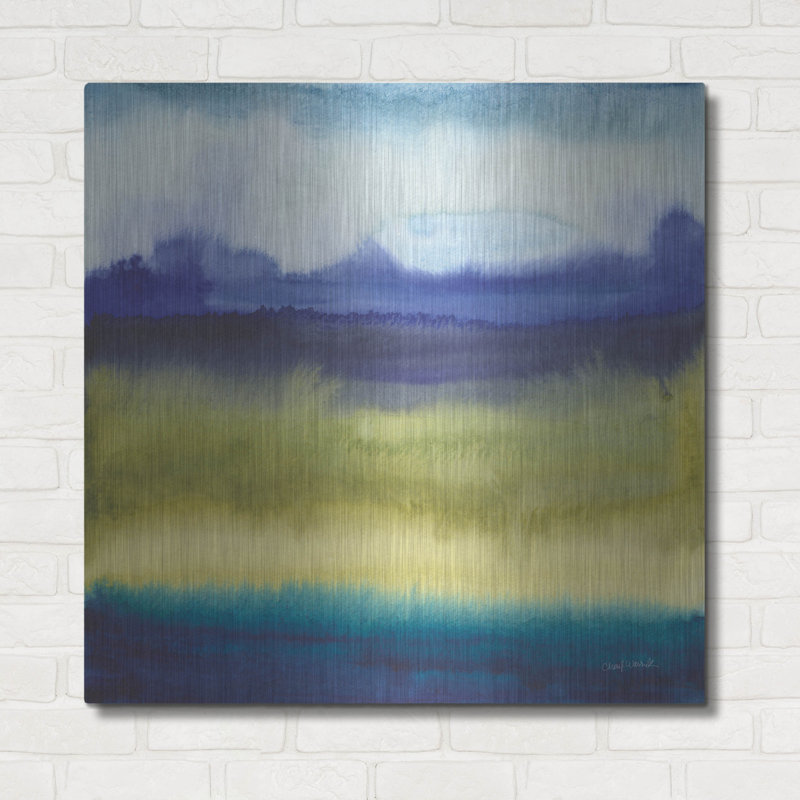 Art mural luxueux «Abstract Landscape 2» par Cheryl Warrick, 36 po x 36 po, H 36 po x l 36 po