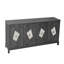 Armoire de rangement moderne avec 4 portes décoratives en miroir-72317411