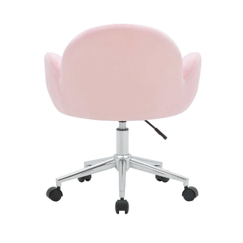Collin Velvet Task Chair, Pink