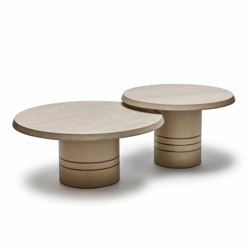 Ensemble de tables basses 2 pièces Hunt, Gris falaise