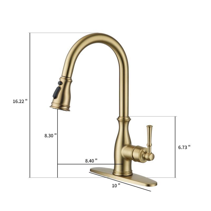 Clihome Kitchen Faucet, Gold