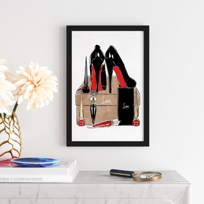 Fashion And Glam Hight Heels Fashion Shoes - Single Picture Frame Graphic Art
