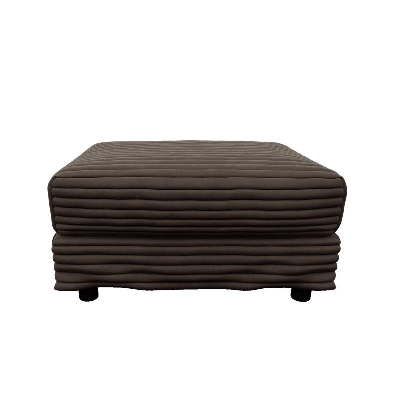 Plush Camel Corduroy Ottoman - Versatile Companion For 2 Seater, 3 Seater & 4 Seater Sofas, Ideal For Living Rooms, Apartments & Offices, Providing Comfortable Foot Support & Stylish Accent Furniture For Space Enhancement & Decor