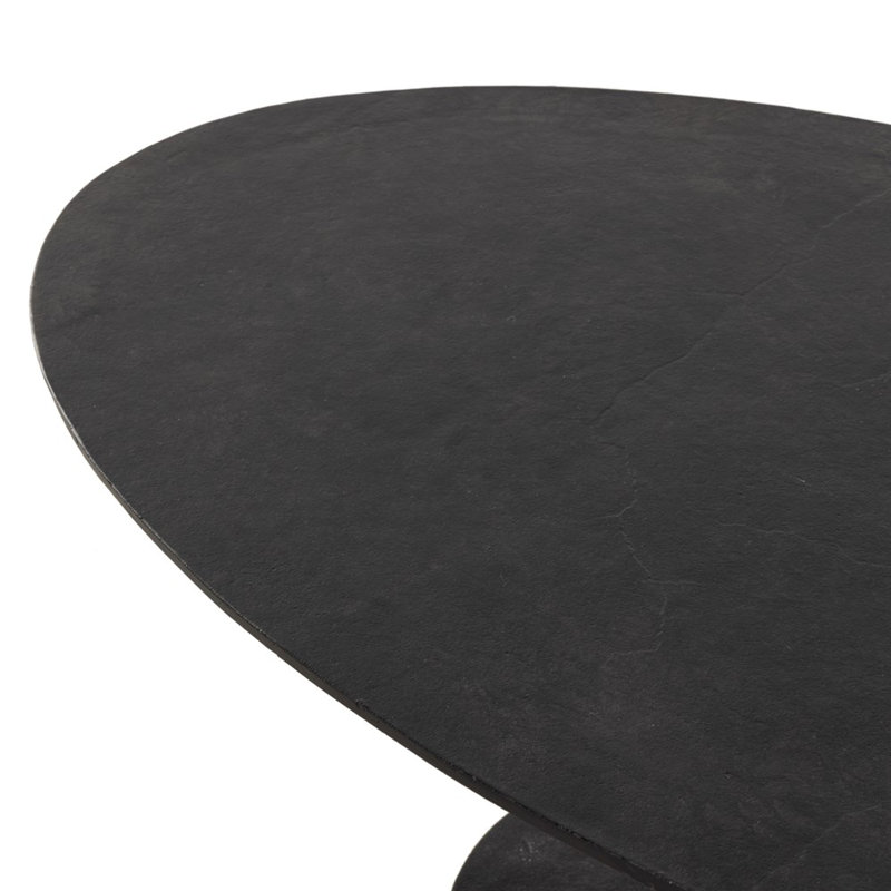 Simone Coffee Table, Raw Black, 16.5" H x 54.75" L x 29.5" W