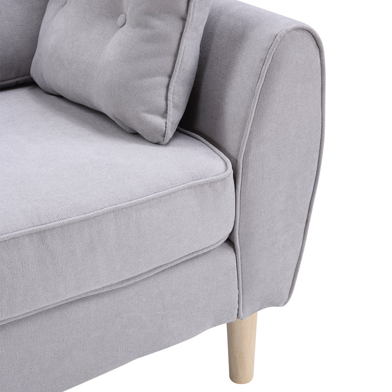 Soto Linen Blend Sofa, Grey