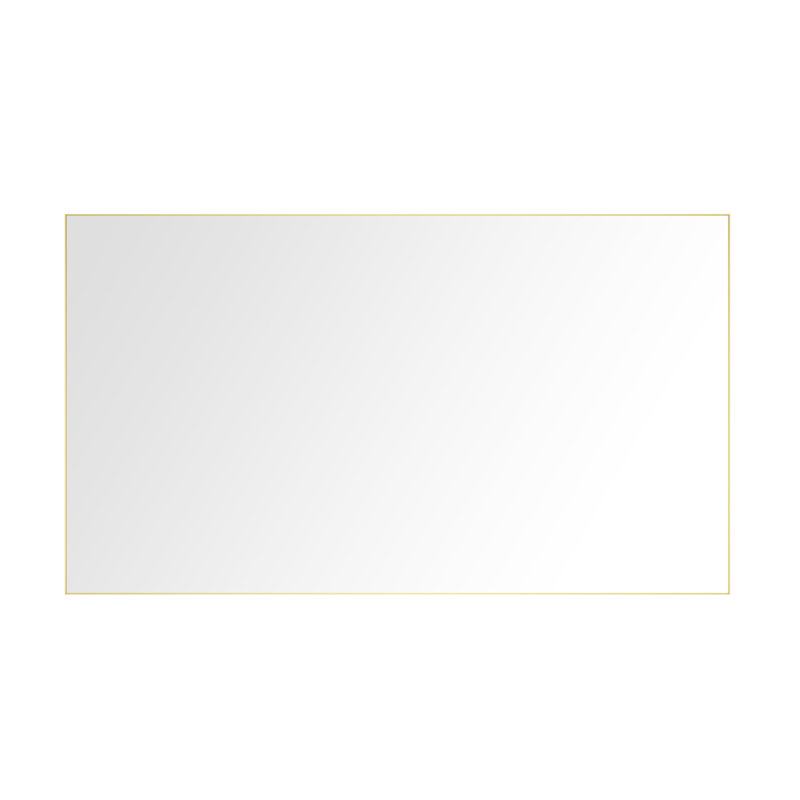 Miroir de salle de bain rectangulaire avec bordure en aluminium 84 x 48 pouces, 46,79 po x 84,66 po, Doré
