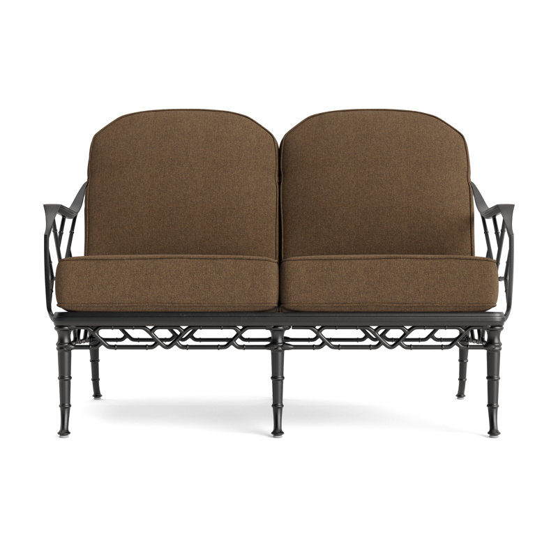 Calcutta Outdoor 2 - Seat Loveseat, Fusion Moccasian, Textured Pewter