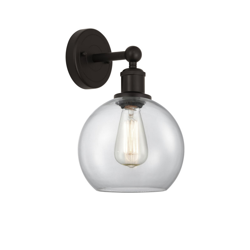 Ellington Steel Armed Sconce, Clear, Oil Rubbed Bronze
