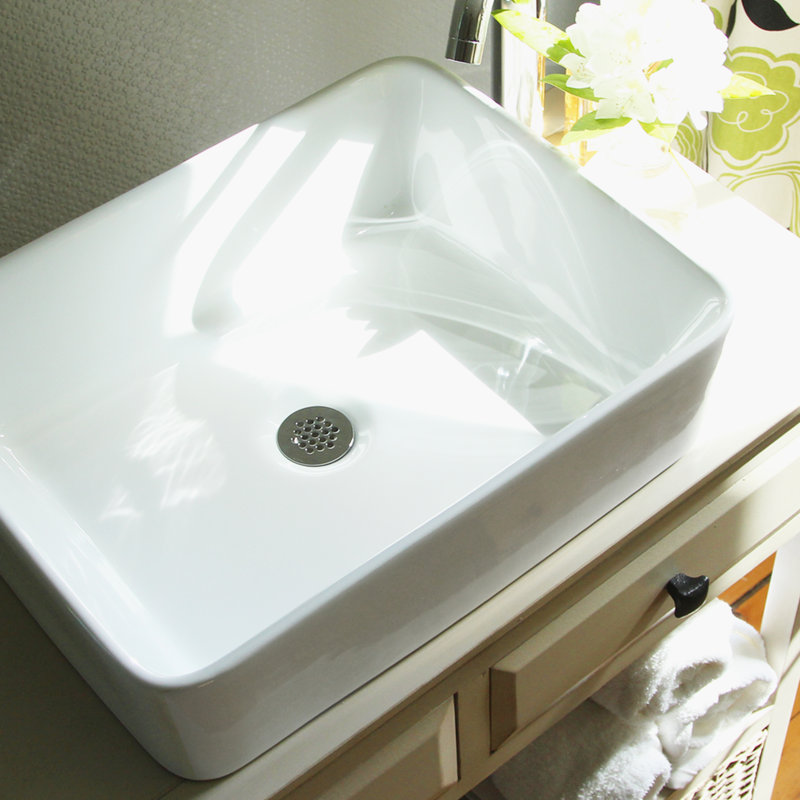 Nantucket Sinks Brant Point 14.88'' White Vitreous China Rectangular Bathroom Sink