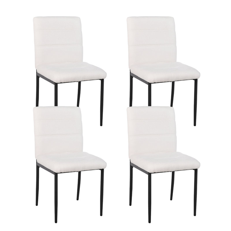 Upholstered Dining Chair, White