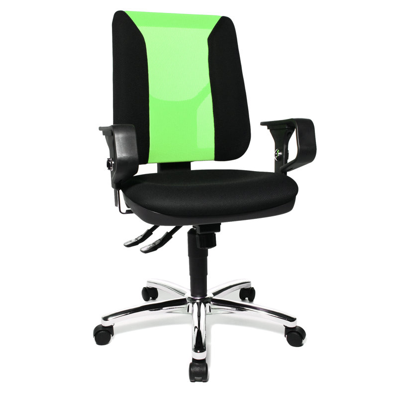 Office Chair, Black and green