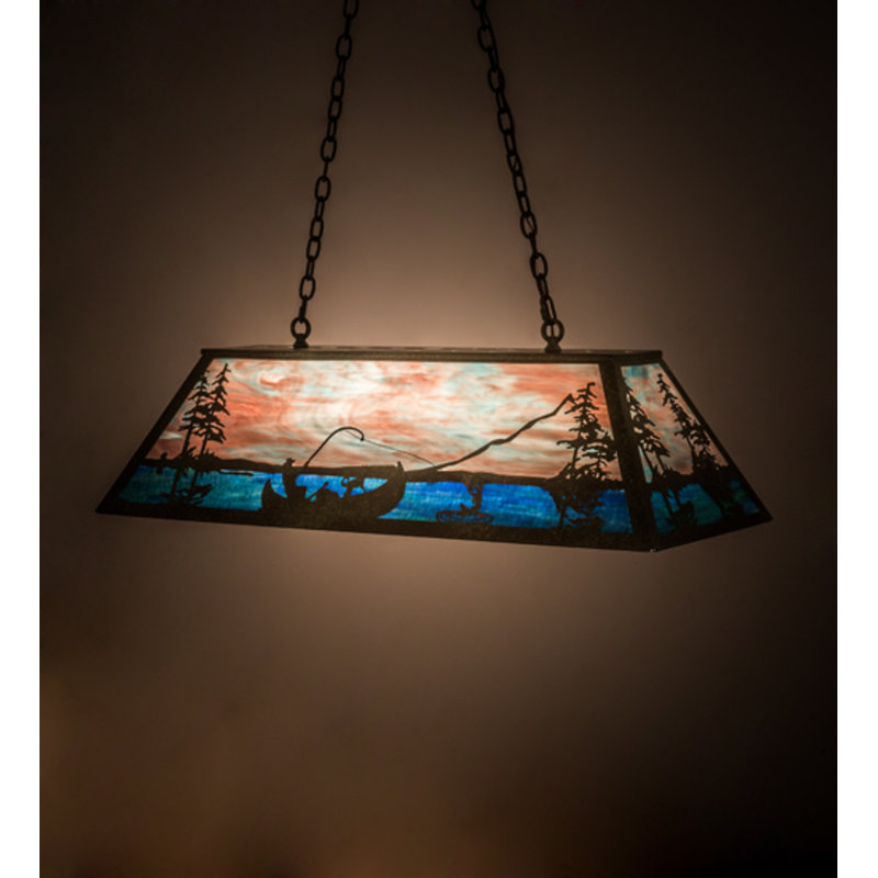 Trout And Fisherman 6 - Light Pendant