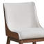 Ensemble de 2 chaises d'appoint blanches et brunes, sièges de salle à manger ou de cuisine polyvalents