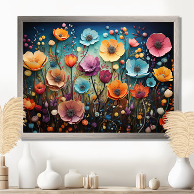Colorful Wildflowers Whimsical Blooms - Wildflowers Wall Art