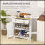 Buffet de comptoir en bois massif avec 2 tiroirs, portes et tablette réglable pour le rangement de la cuisine moderne et le bar à café