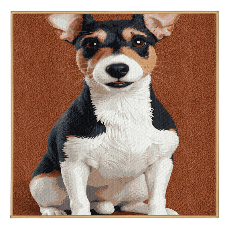  Tapis lavable Rat Terrier Dogs, Carré 7 pi