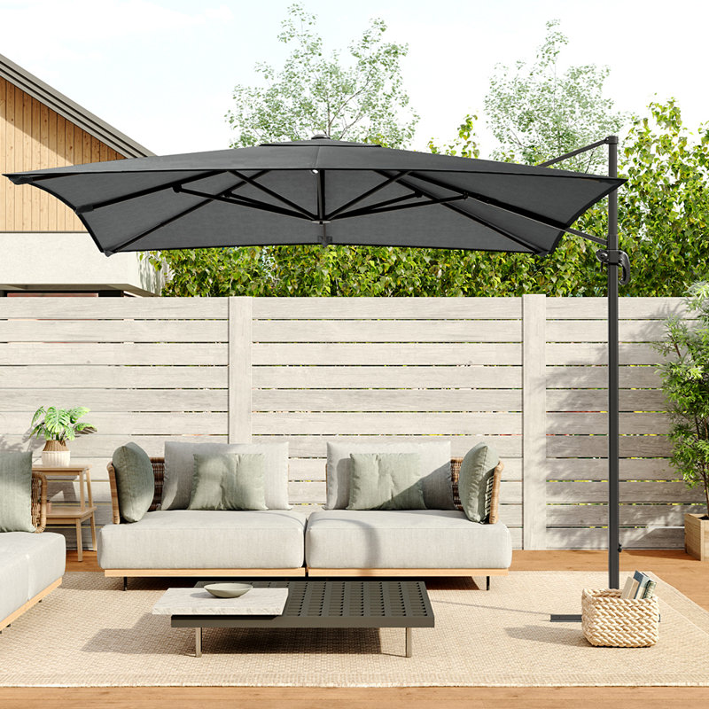 Aaron-Matthew 300cm Cantilever Parasol, Dark Grey