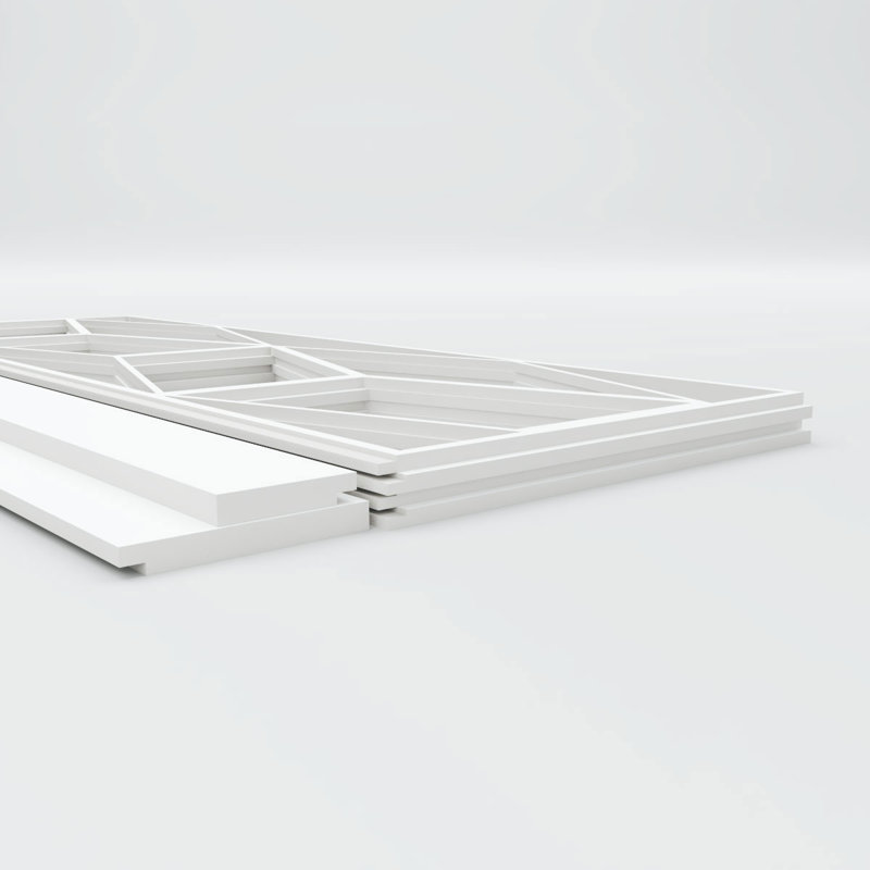 Ensemble de lambris en PVC Pueblo, H 40 po x l 94,5 po x P 0,625 po